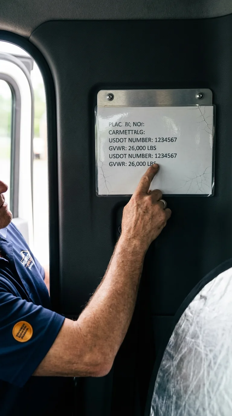 USDOT licensing placard verification in Farmer City